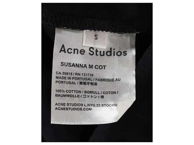 Acne Studios Camiseta Susanna M Cot de algodón negro 