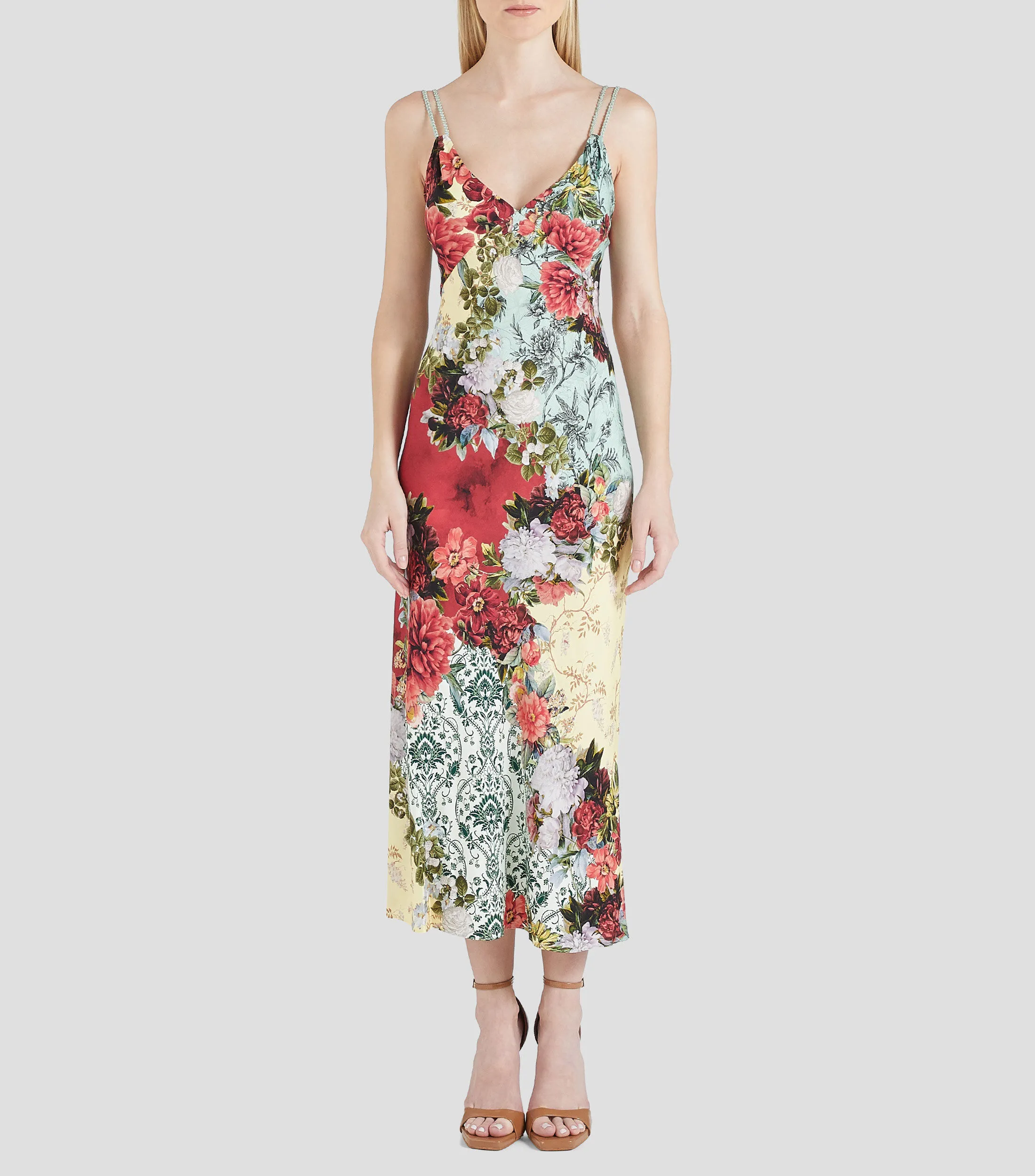 Alice and Olivia Vestido midi estampado Kiro Mujer