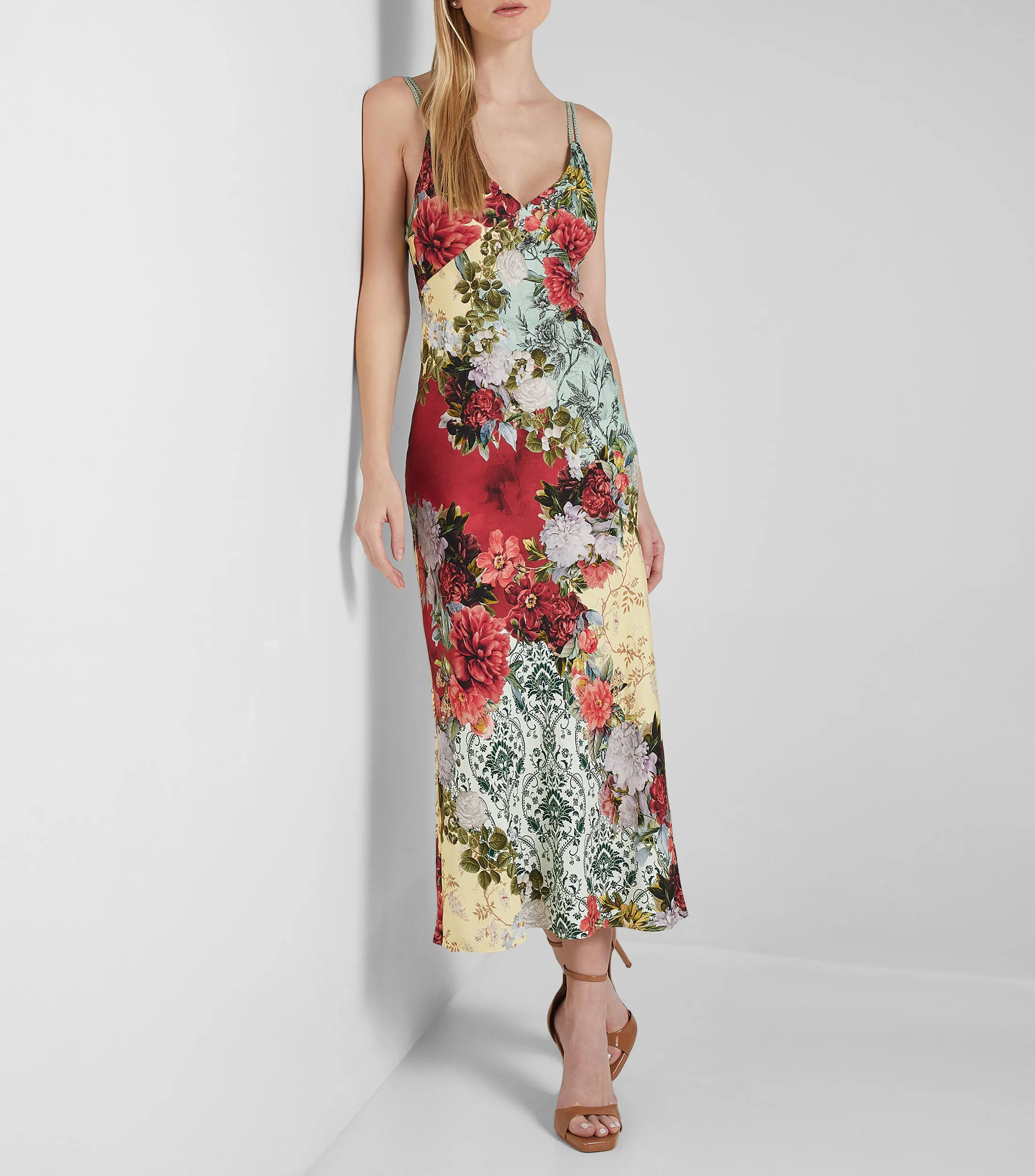 Alice and Olivia Vestido midi estampado Kiro Mujer