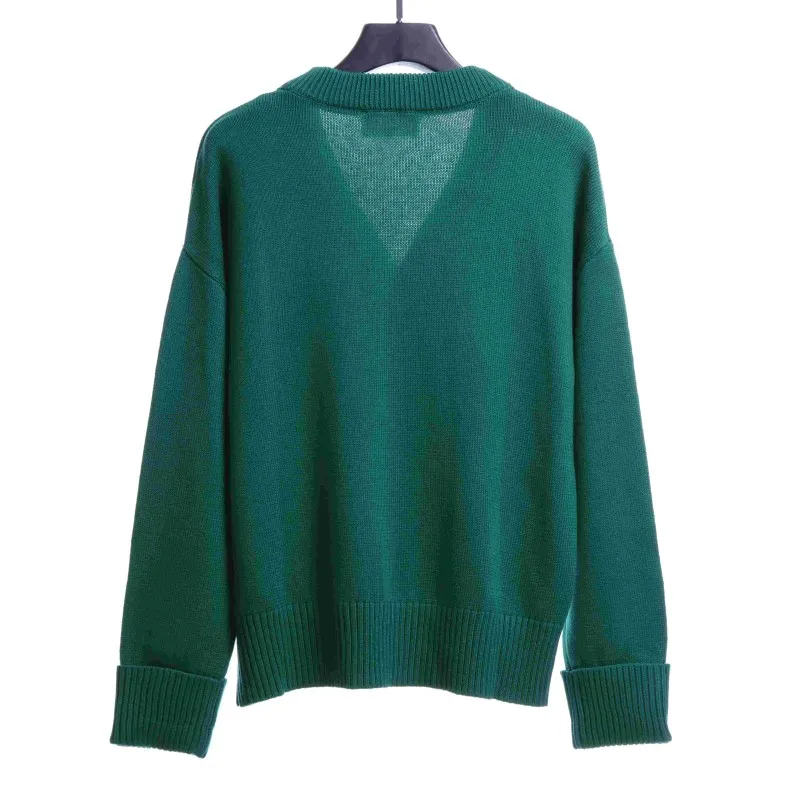 Ami Paris Ami De Coeur Merino Wool Oversize Cardigan