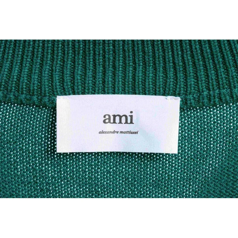 Ami Paris Ami De Coeur Merino Wool Oversize Cardigan