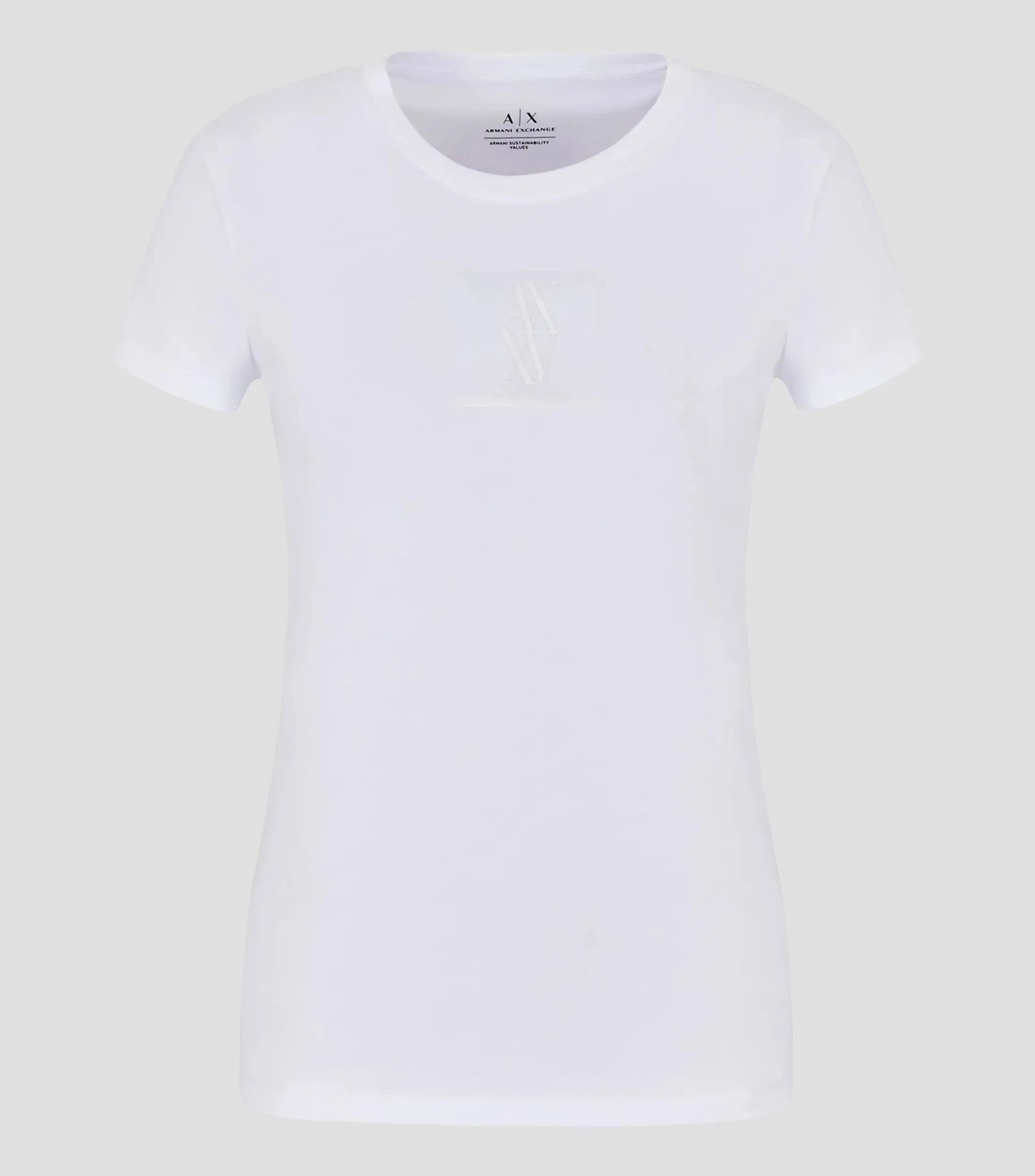 Armani Exchange Playera cuello redondo manga corta con logo Mujer