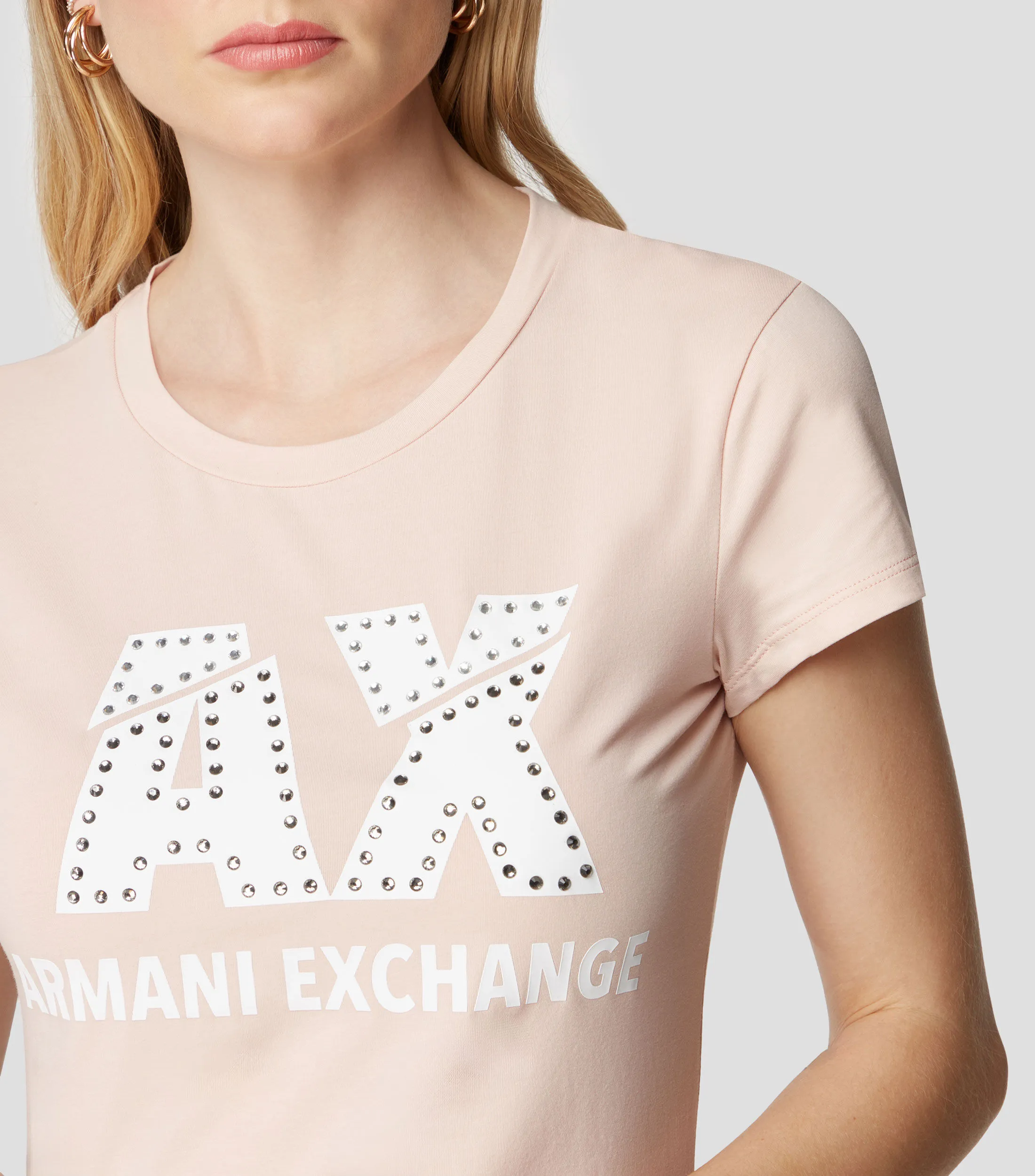 Armani Exchange Playera Cuello Redondo Manga Corta Mujer