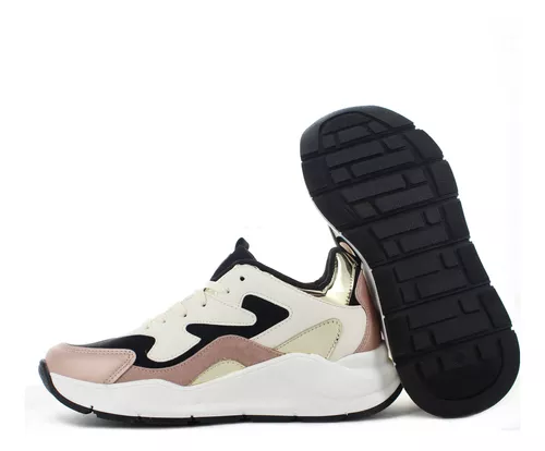 Baby Cats Tenis Urbano Beige Mujer Sneakers Casual Sport 76650.