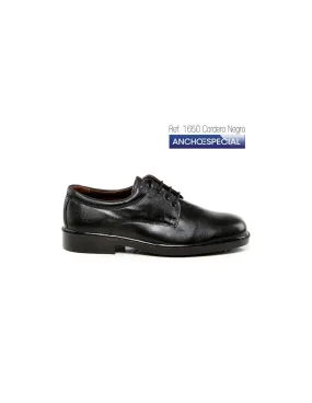 BAERCHI BLUCHER FABRICDO EN PIEL NEGRO 1650