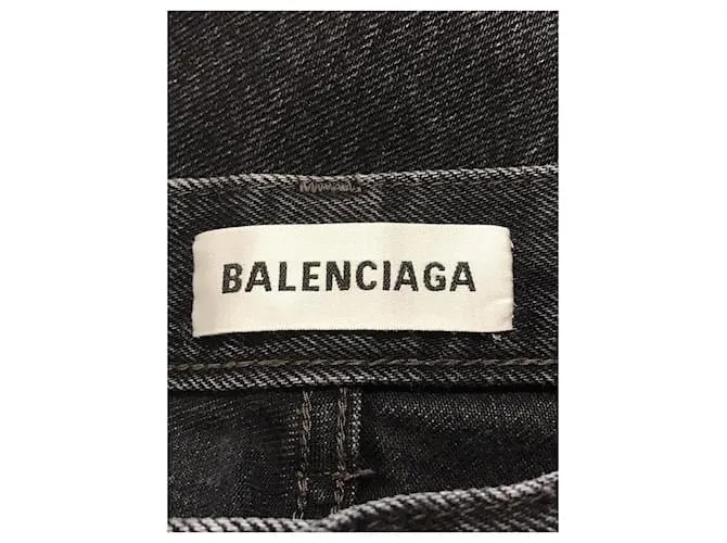 BALENCIAGA Camiseta vaquera.fr 36 Algodón Negro 