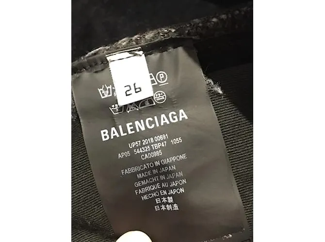 BALENCIAGA Camiseta vaquera.fr 36 Algodón Negro 