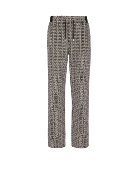 Balmain Casual Monogram Jacquard Trousers Ivory/Black