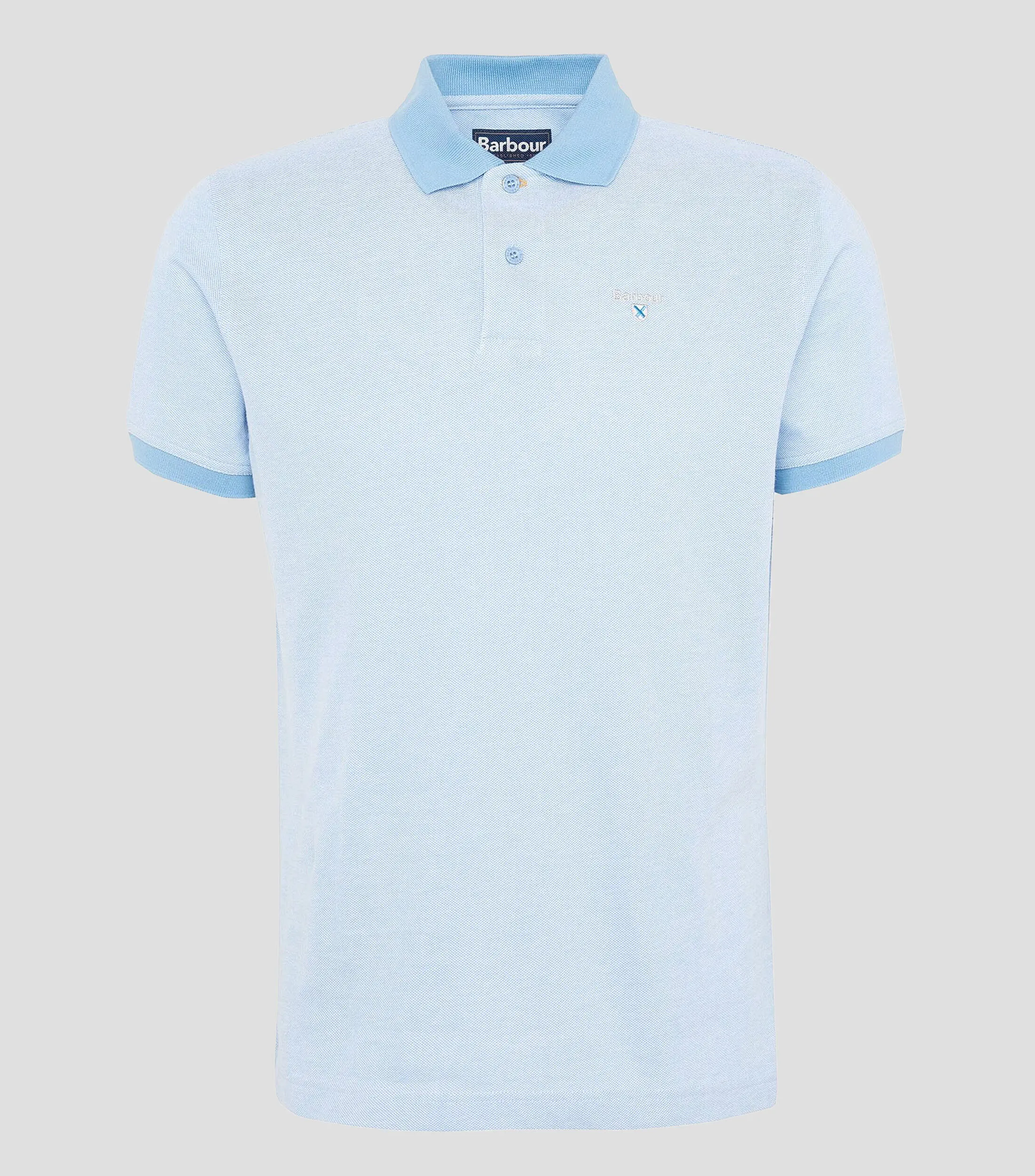 Barbour Playera tipo polo lisa de manga corta Hombre