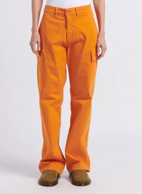 BATTLE 2 - Pantalón cargo de mezcla de algodón en naranja