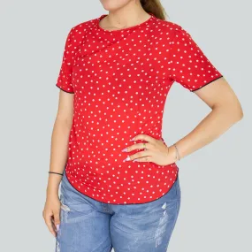 Blusa Casual para Dama con Diseo de Puntos