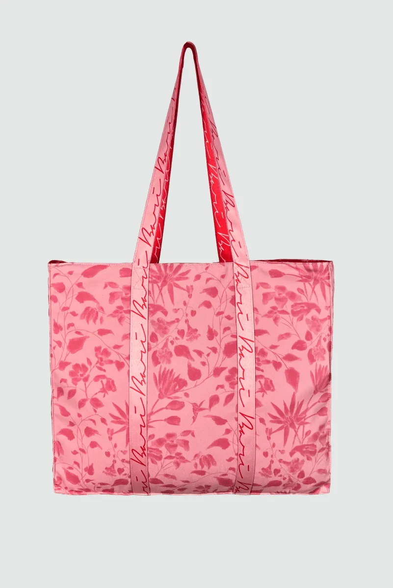 Bolsa Reversible Estampado Floral Bailando Entre Palmas