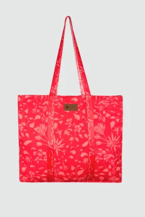 Bolsa Reversible Estampado Floral Bailando Entre Palmas