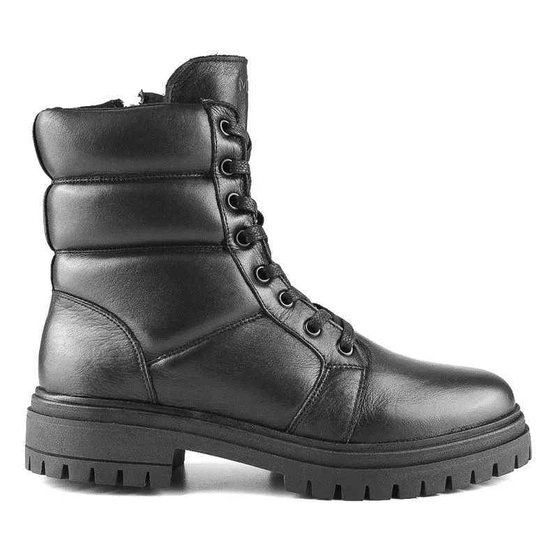 BOTA CASUAL TACO BAJO DE CUERO MARCO DONATTI LEIKER BLACK