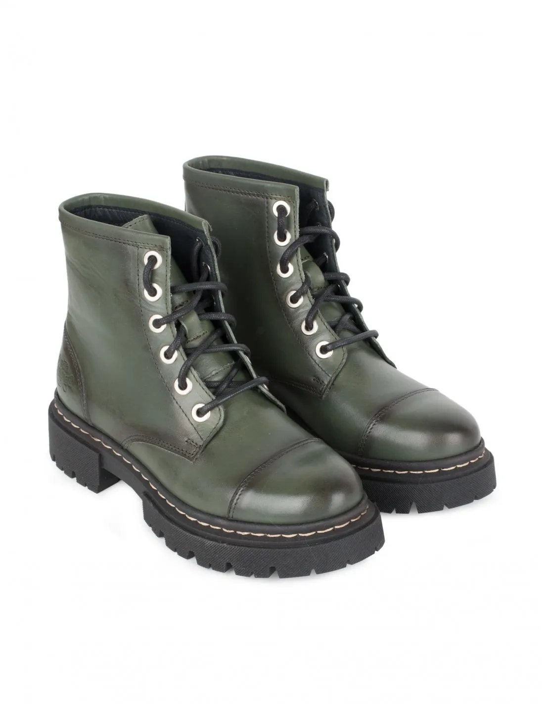 Botas Militares Suela Track Verdes