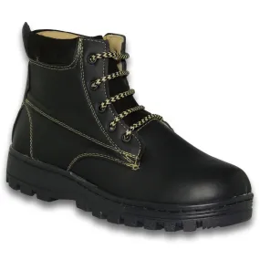 Botas Para Hombre, Acabado Piel, Costura De Color Sin Casco Estilo 1004Ch7 Marca Chuyitos Acabado Piel Color Negro Beige