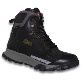 Botas Para Hombre Urbanas Con Texturas Estilo 7718Sw7 Marca Swiss Alpine Military Acabado Dutty Color Negro