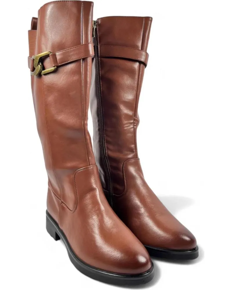 Botas TIMBOS  de Mujer BOTA PLANA MUJER CUERO 130649  MARRóN