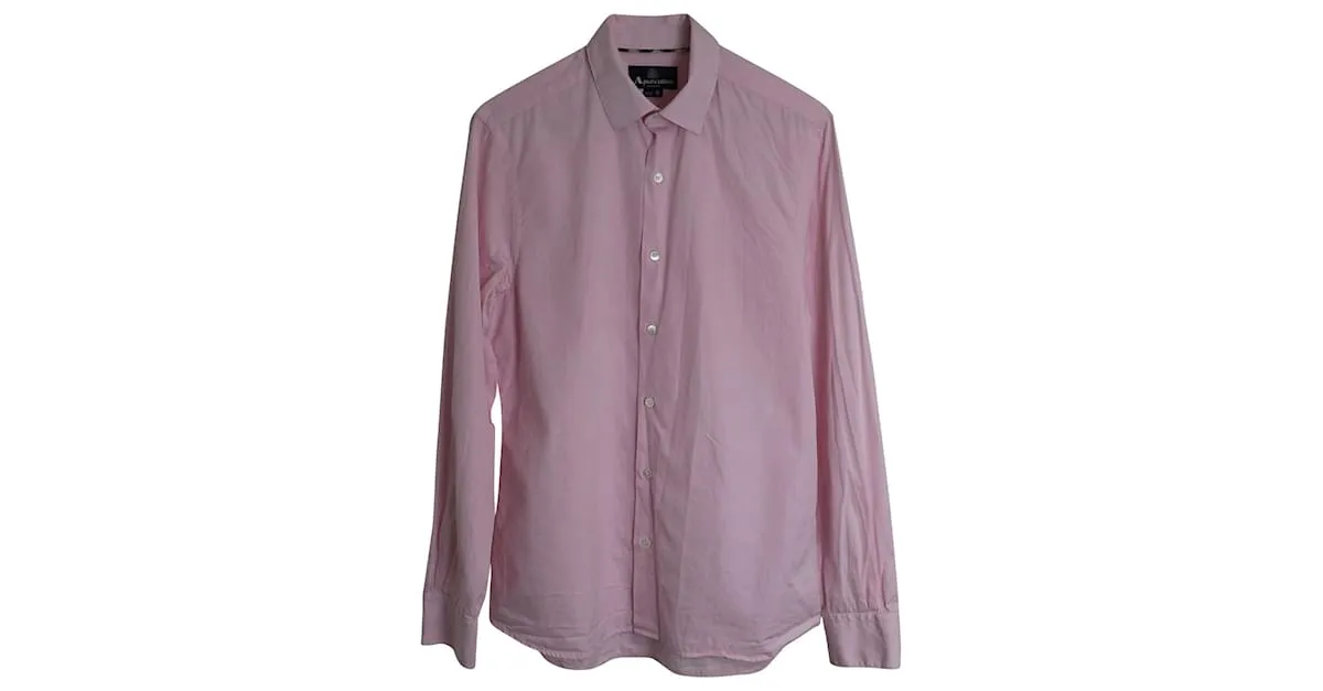 Camisa de vestir clásica Aquascutum de algodón rosa 