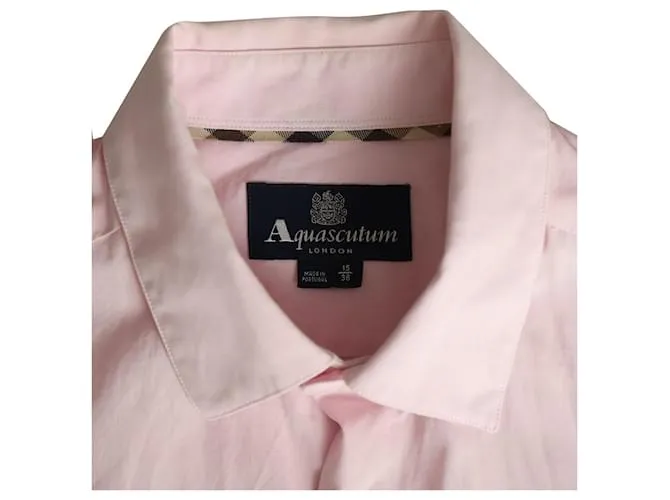 Camisa de vestir clásica Aquascutum de algodón rosa 