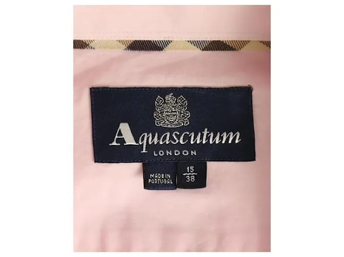 Camisa de vestir clásica Aquascutum de algodón rosa 