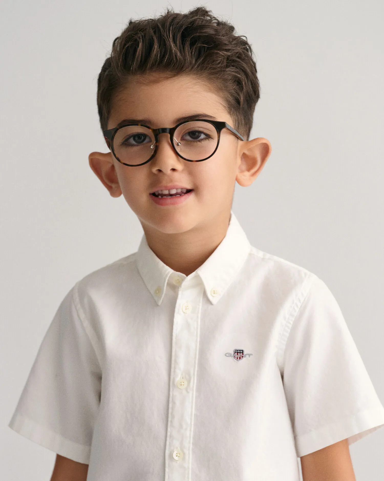 Camisa Oxford de manga corta Kids