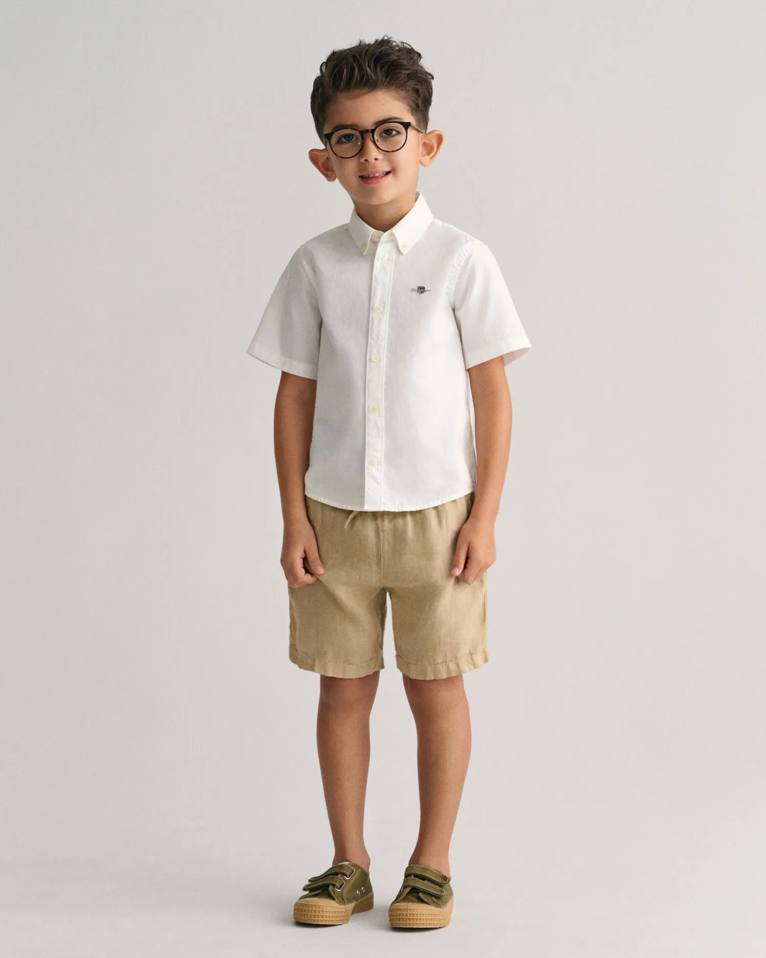 Camisa Oxford de manga corta Kids