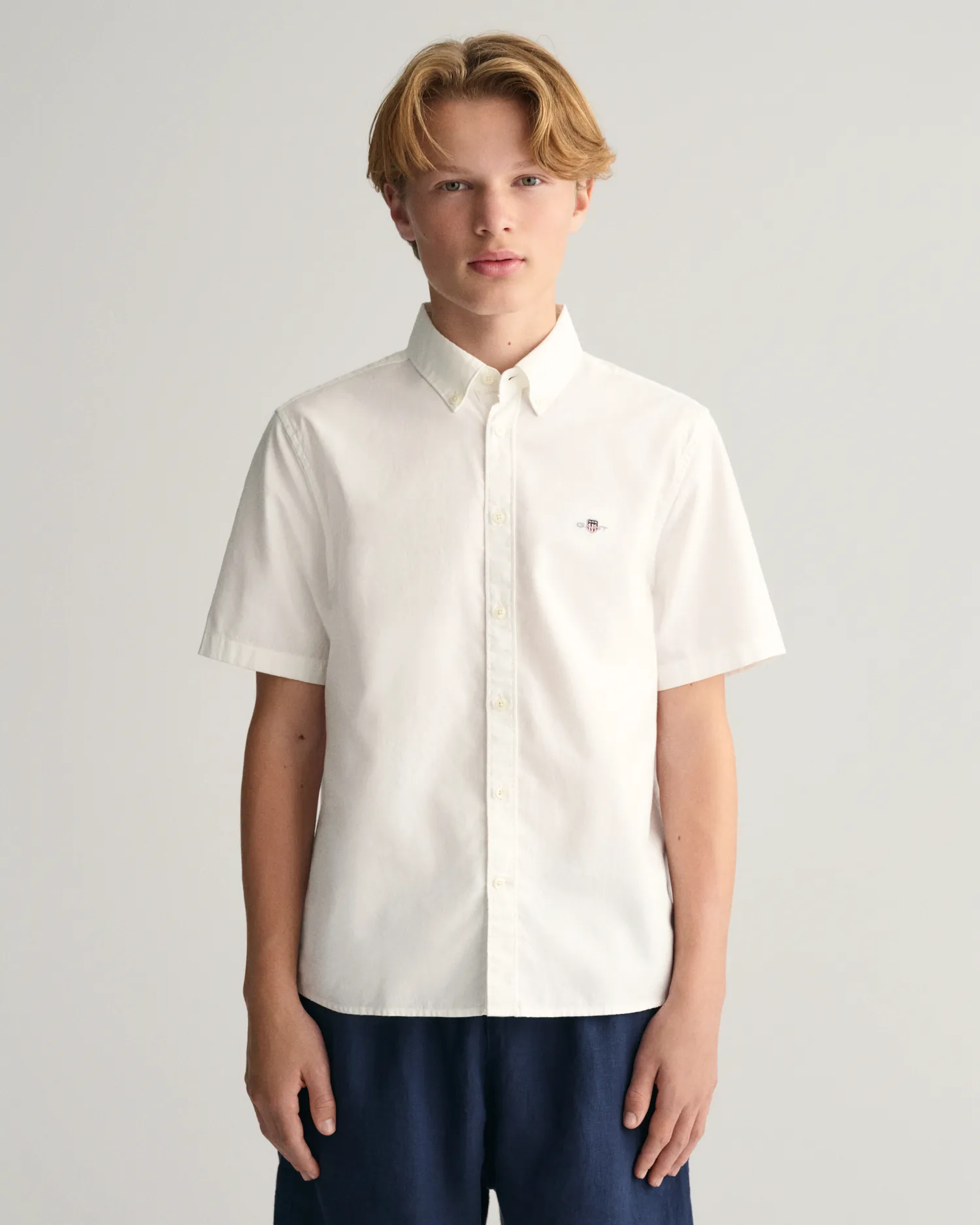 Camisa Oxford de manga corta Teens