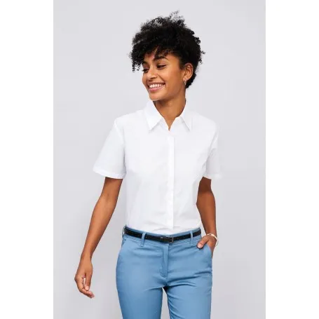 CAMISA OXFORD MUJER MANGA CORTA