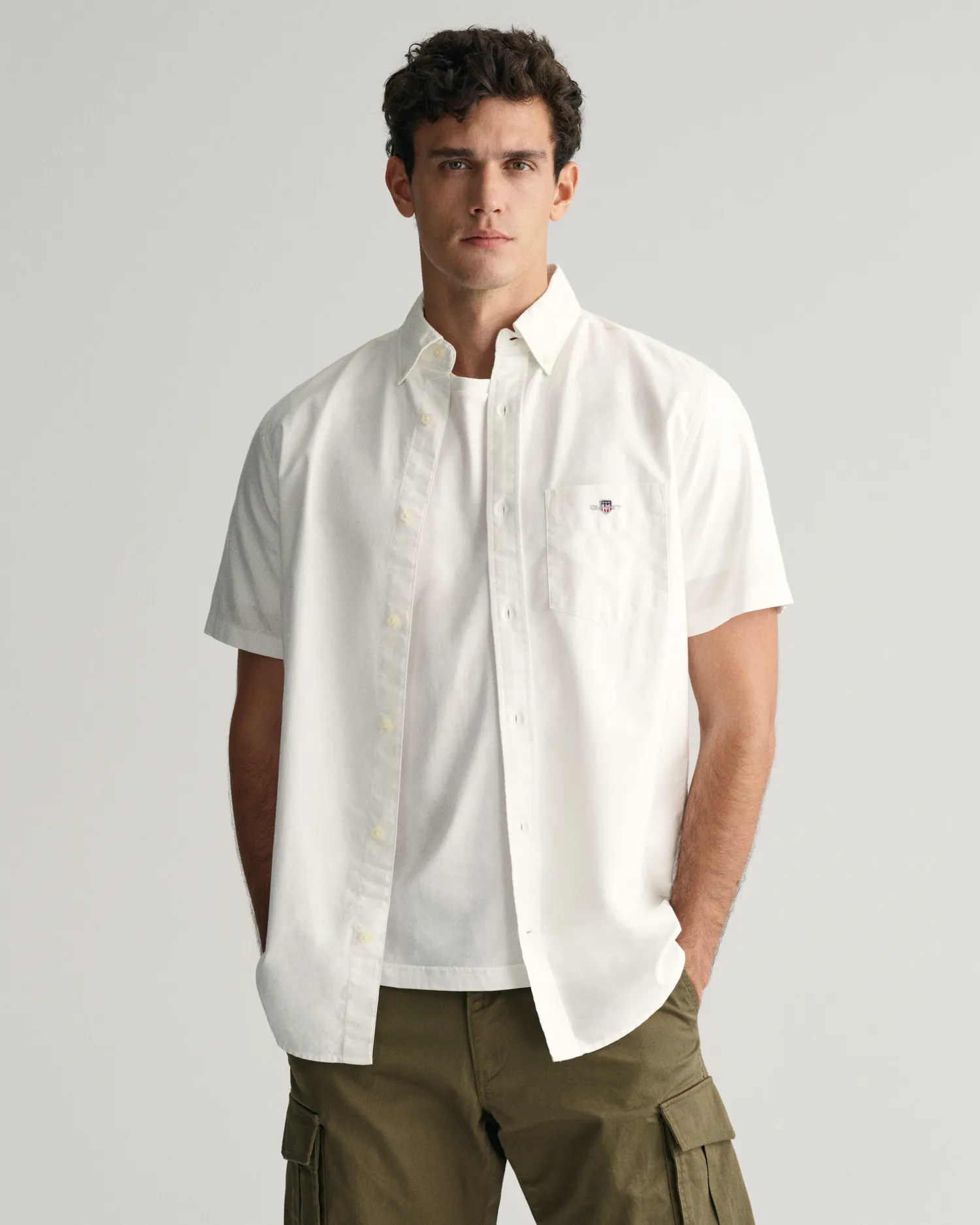 Camisa Oxford Regular Fit de manga corta