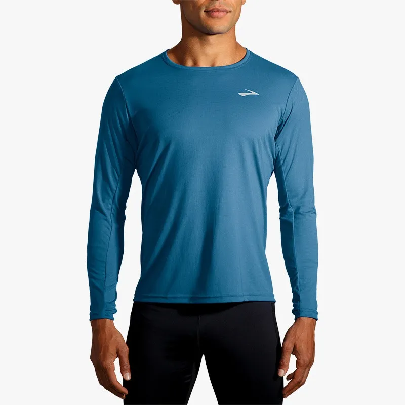 CAMISETA BROOKS ATMOSPHERE LARGA AZUL