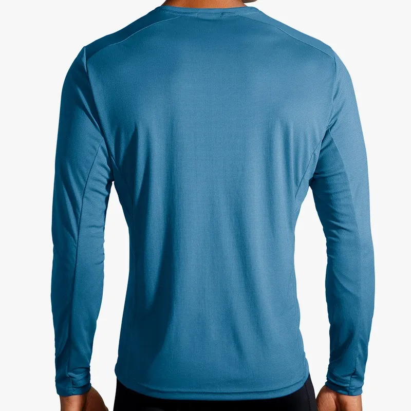 CAMISETA BROOKS ATMOSPHERE LARGA AZUL