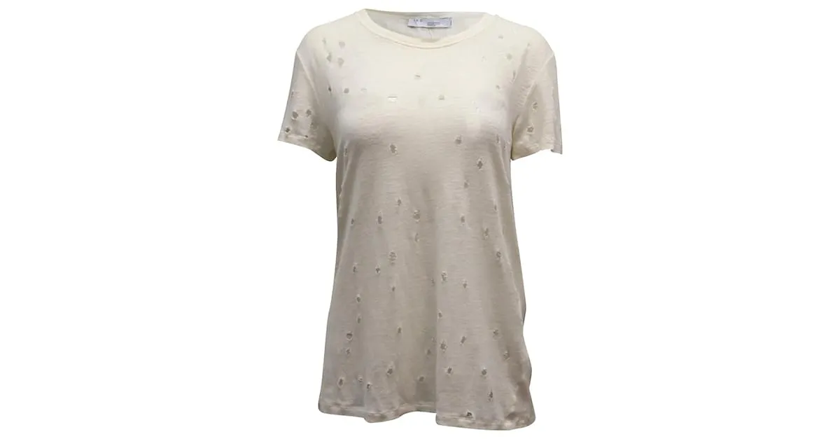 Camiseta Iro Clay Lino Crudo Blanco 