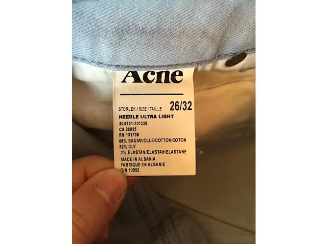 Camiseta vaquera ACNE STUDIOS.US 26 Algodón Azul 