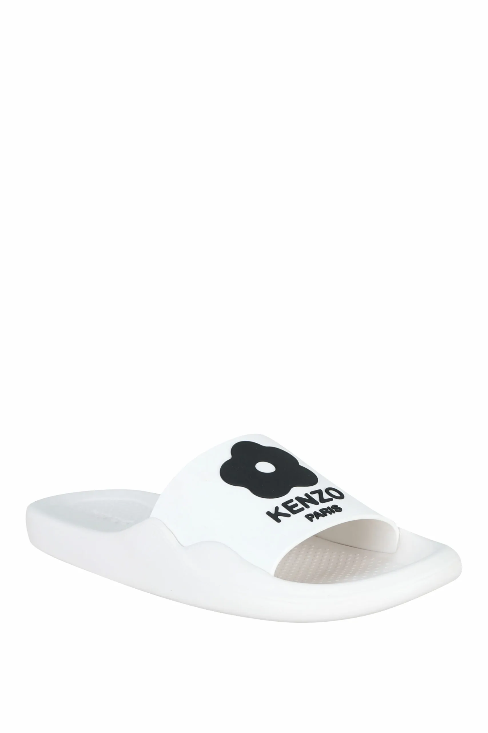 Chanclas blancas con logo 