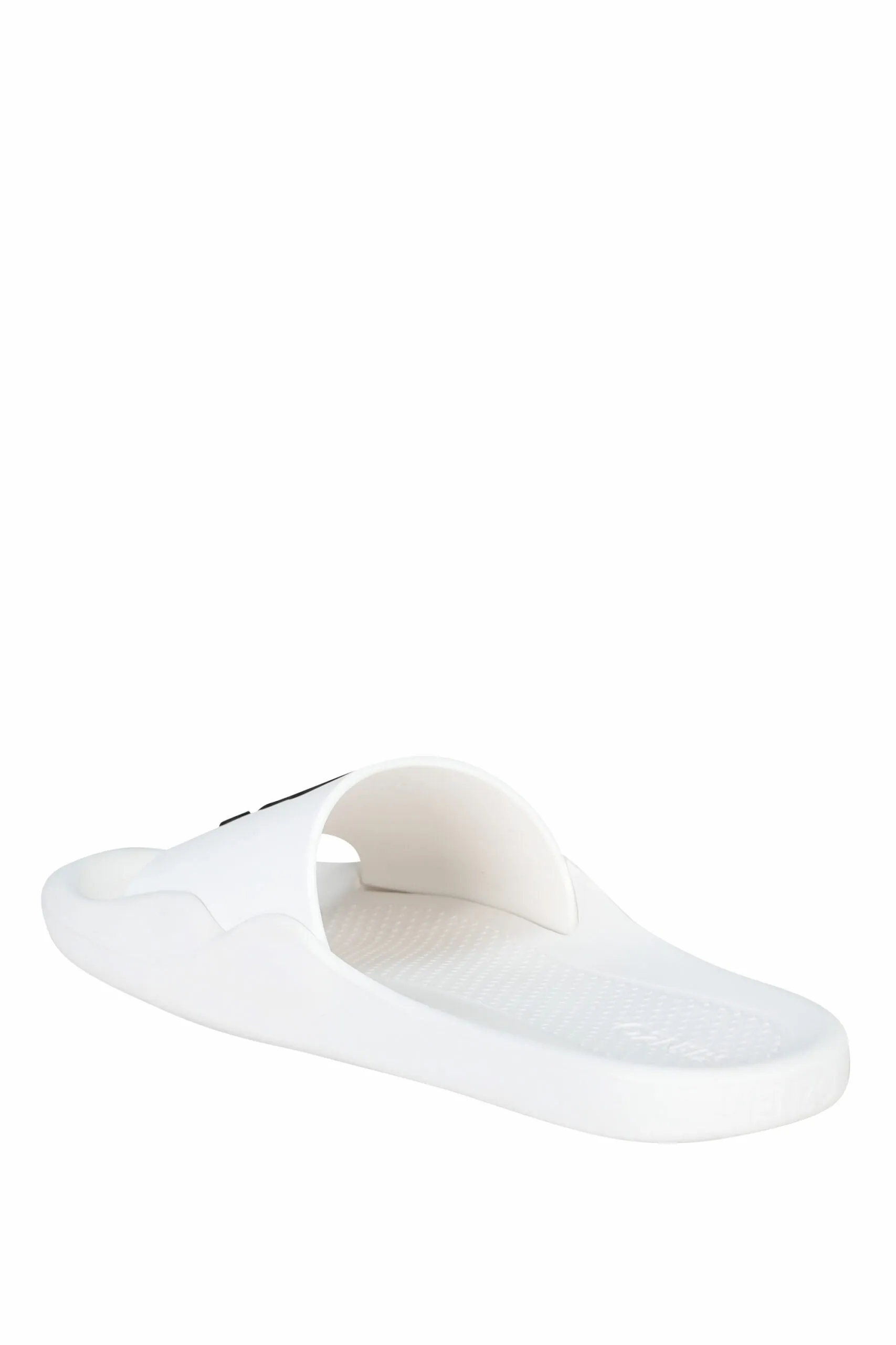 Chanclas blancas con logo 