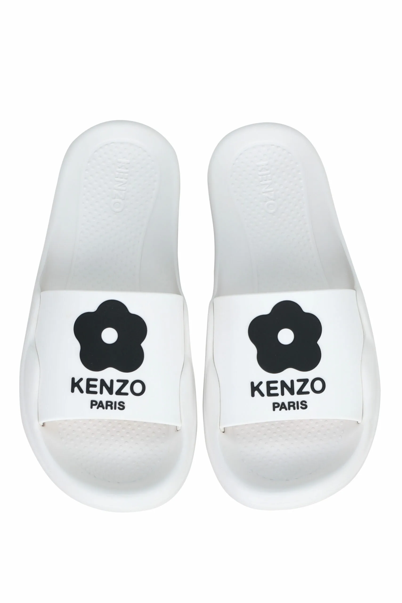 Chanclas blancas con logo 