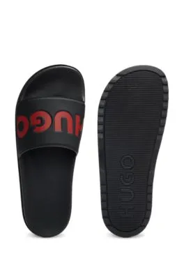 Chanclas con logo en la tira