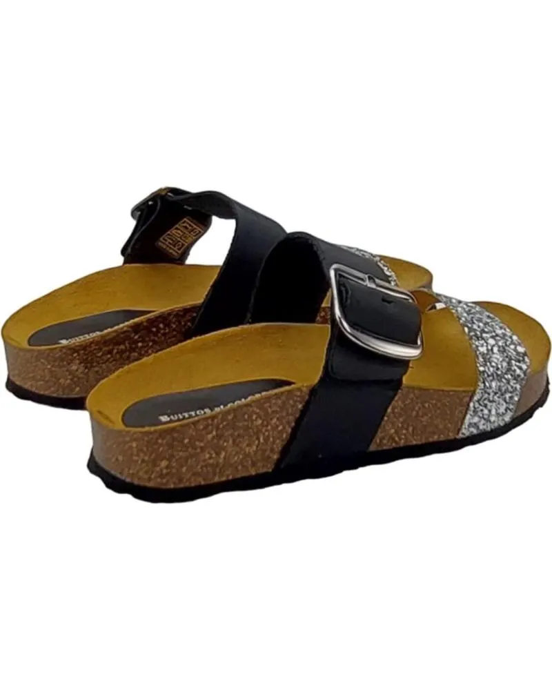 Chanclas de Mujer BUITTOS OF COLORS SANDALIA PIEL BIO BT801045 PLATA