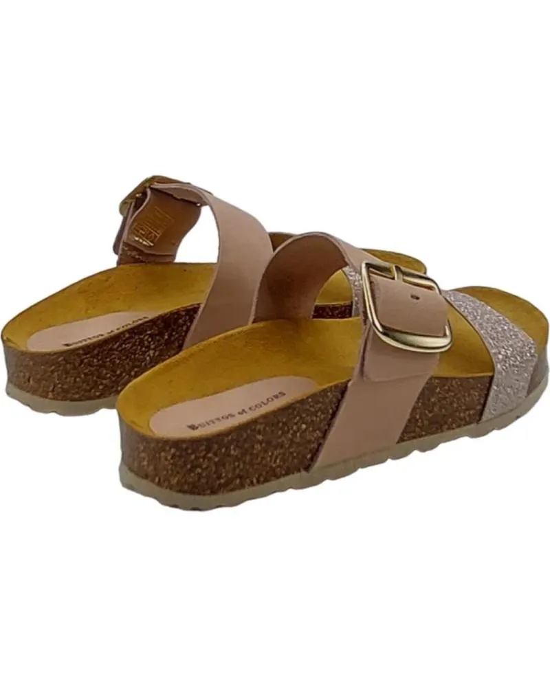 Chanclas de Mujer BUITTOS OF COLORS SANDALIA PIEL BIO BT801045 ROSA