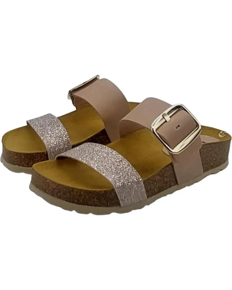 Chanclas de Mujer BUITTOS OF COLORS SANDALIA PIEL BIO BT801045 ROSA