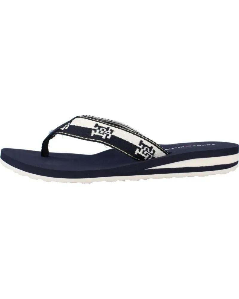 Chanclas de Mujer TOMMY HILFIGER CHANCLAS TH COLORBLOCK WEBBING SANDAL MARINO