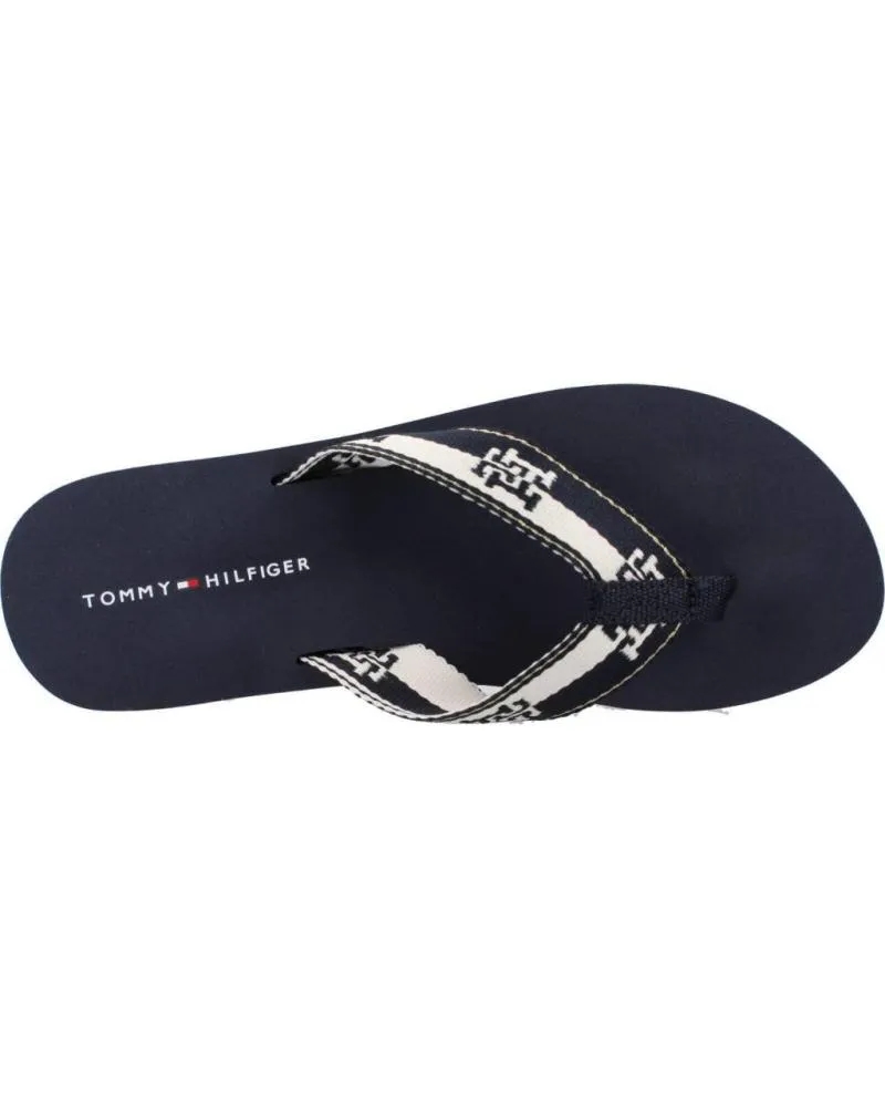 Chanclas de Mujer TOMMY HILFIGER CHANCLAS TH COLORBLOCK WEBBING SANDAL MARINO