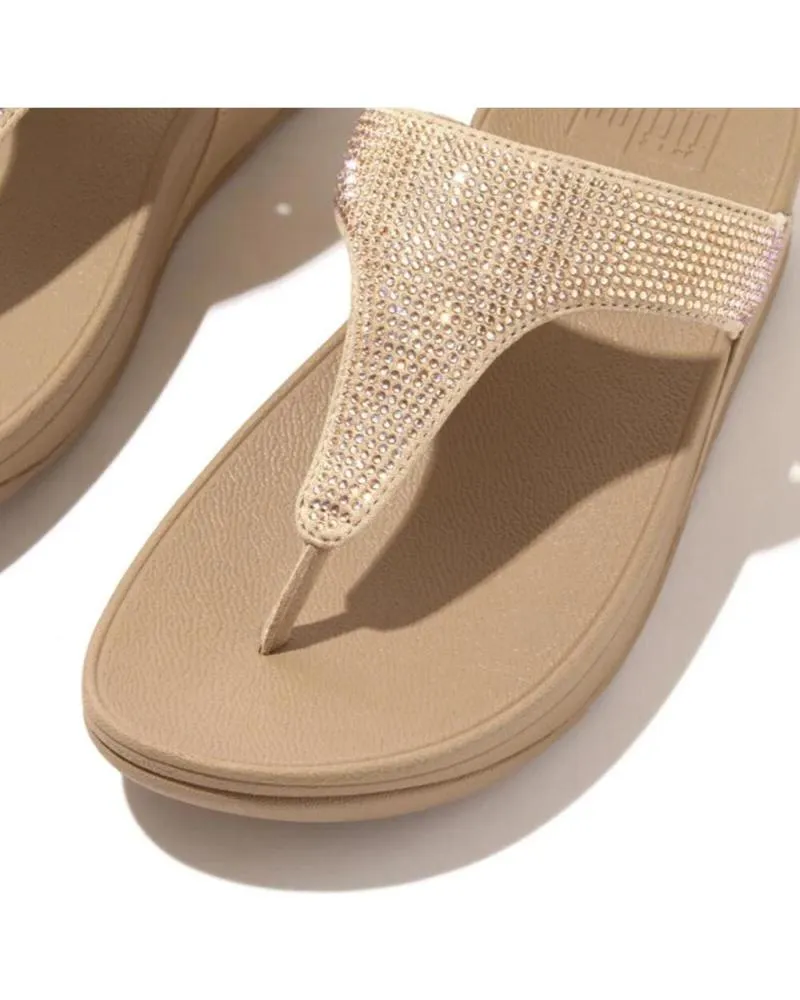 Chanclas FITFLOP  de Mujer LULU CRYSTAL EMBELLISHED THOE POPST  BEIG