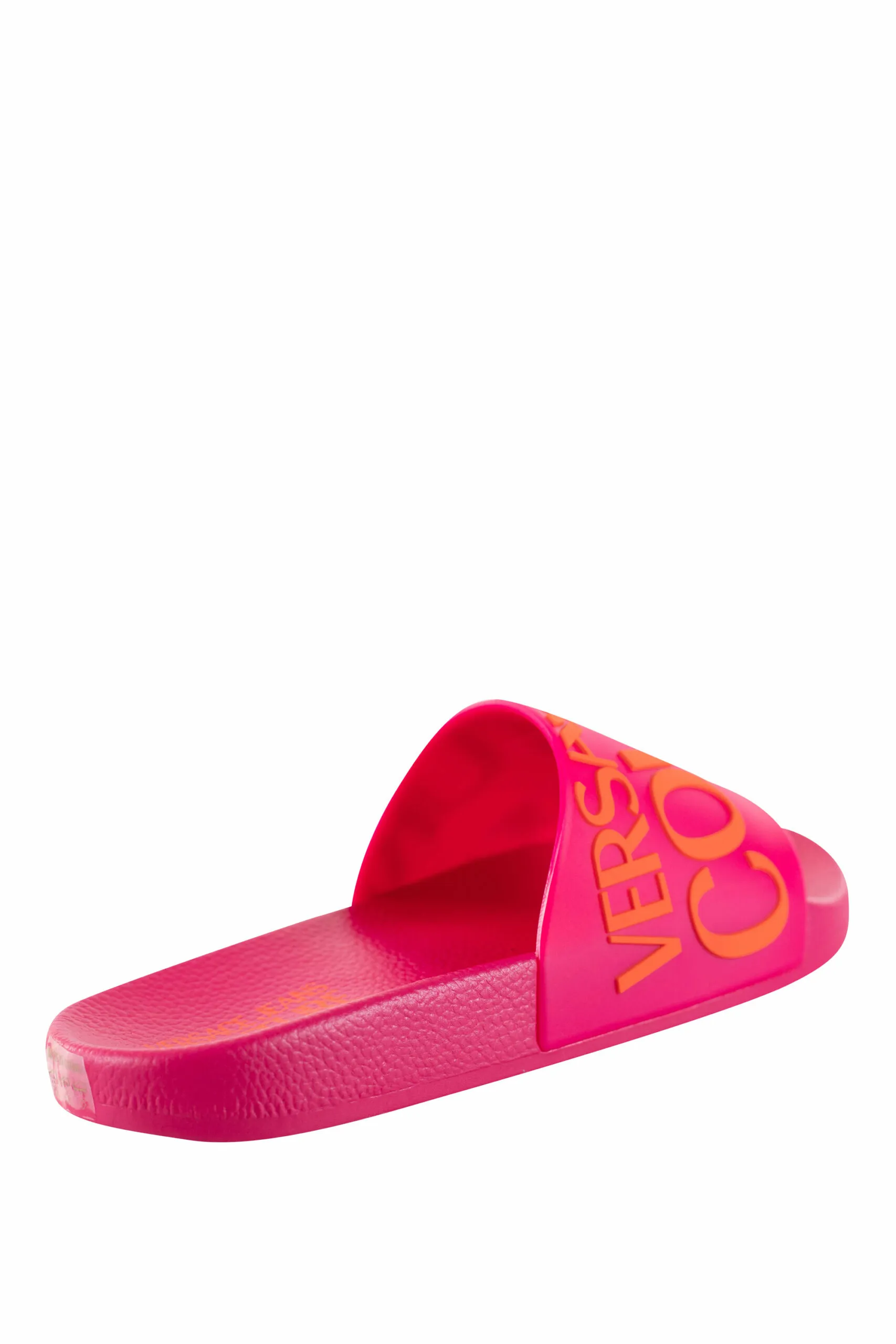 Chanclas fuscia con maxilogo diagonal