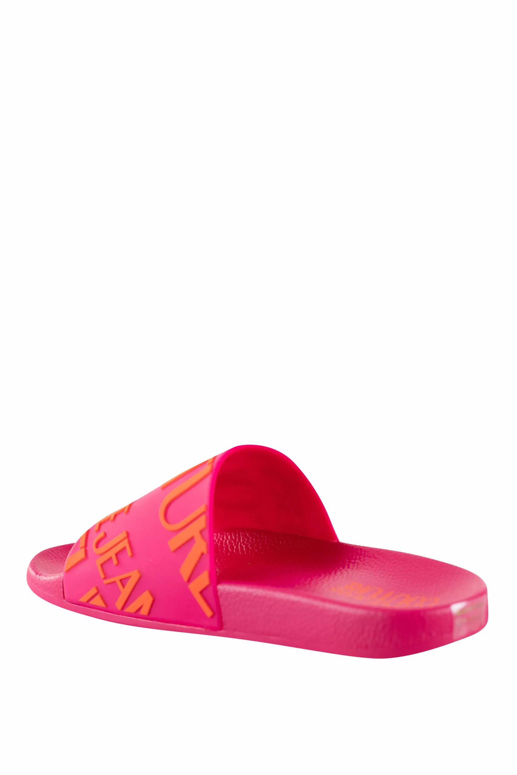 Chanclas fuscia con maxilogo diagonal