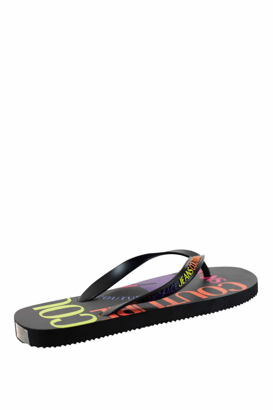 Chanclas negras multicolor 