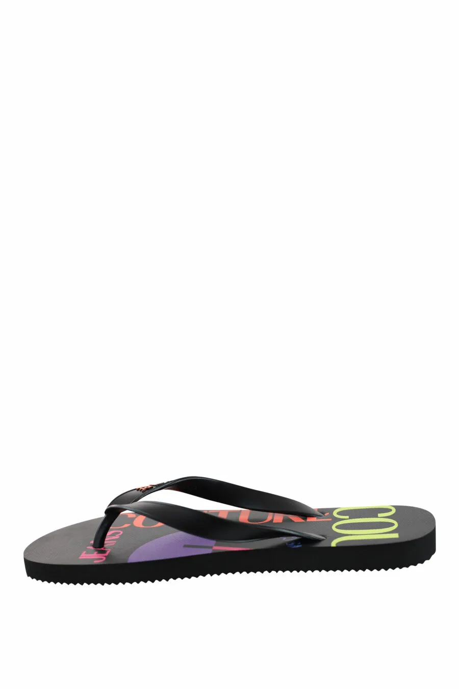 Chanclas negras multicolor 