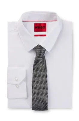 Corbata de mezcla de seda con estampado moderno integral