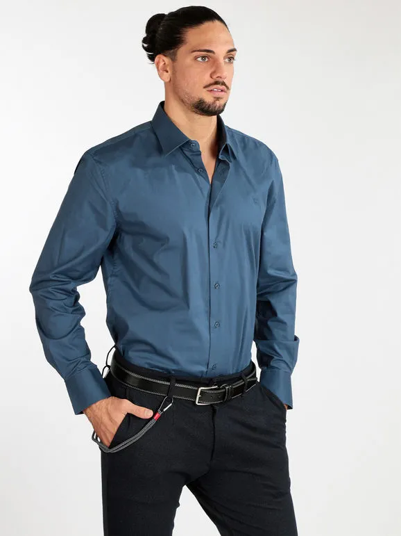 Coveri Collection Camisa de manga larga de hombre slim fit